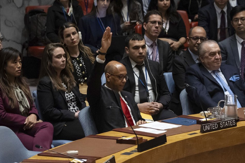 美国否决关于巴勒斯坦申请成为联合国正式会员国的决议草案_高清图集