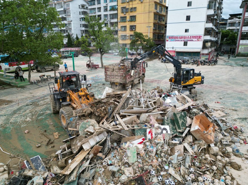 贵州榕江县灾后恢复工作有序展开_高清图集